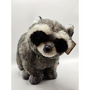 Aurora World Flopsie Raccoon Plush 15" Soft Stuffed Animal Beanie Weighted